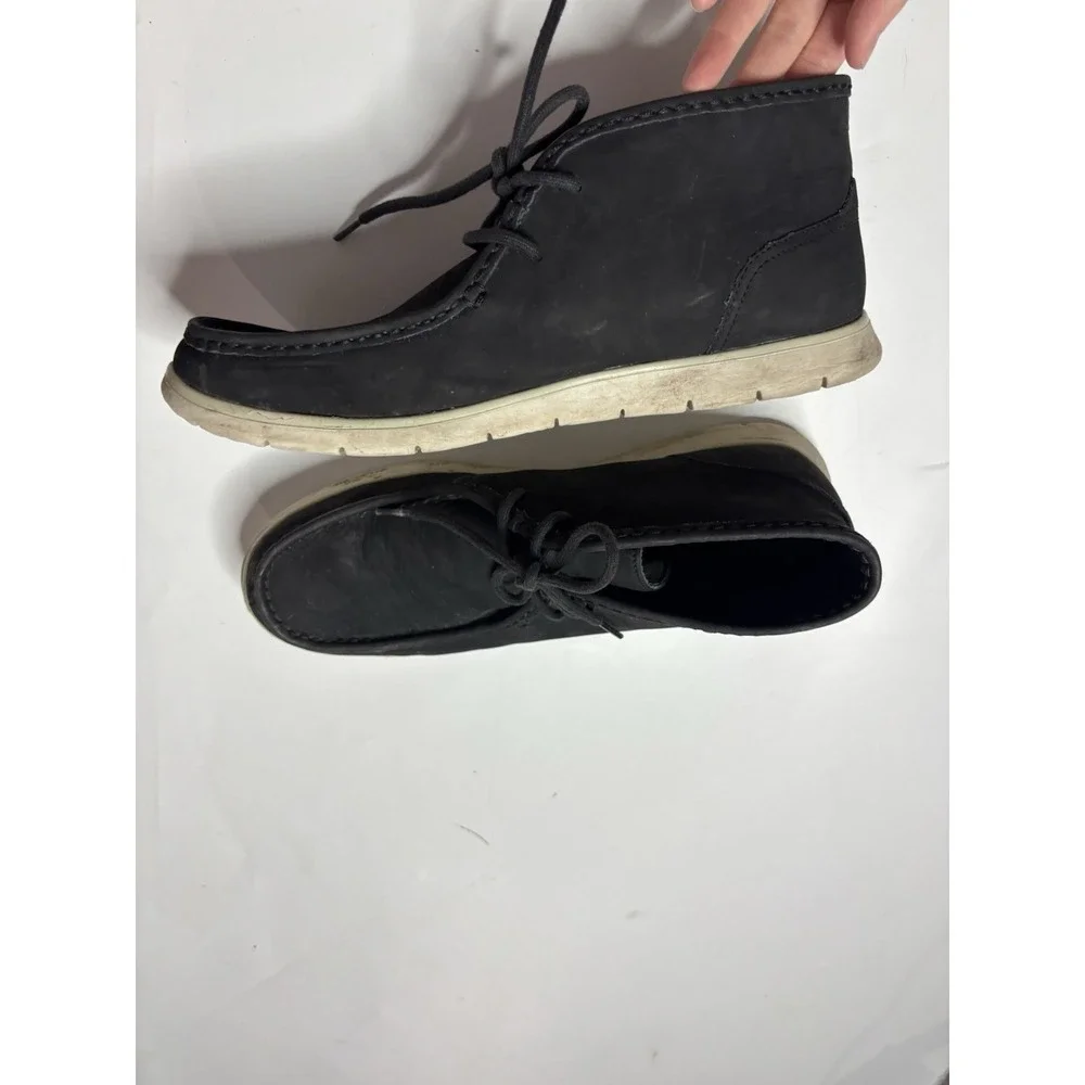 UGG Boots Hendrickson Chukka Mens 12 Lace up Black Suede Leather 1013990